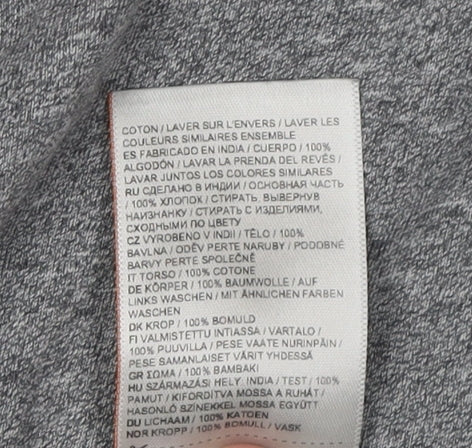 Superdry Men's Grey Logo T-Shirt, Size L, Crew Neck