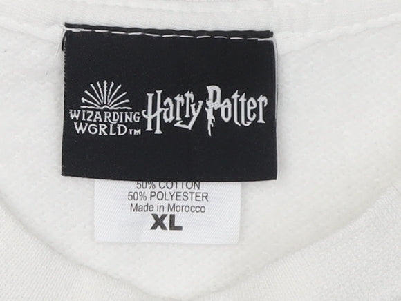 Harry Potter Unisex Kids White Slytherin XL Sweatshirt