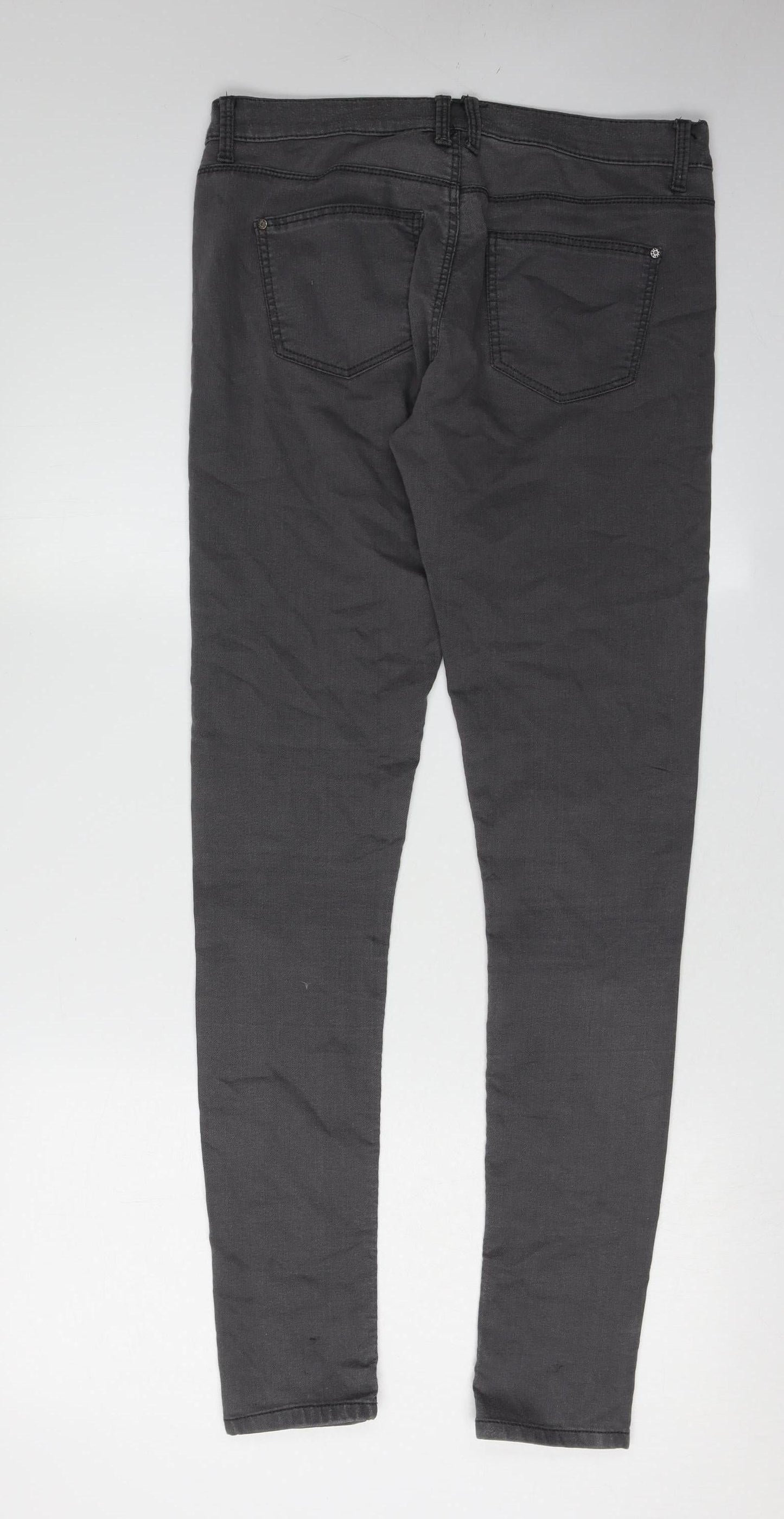 Topshop Women’s Grey Skinny Jeans Size 10 Stretch