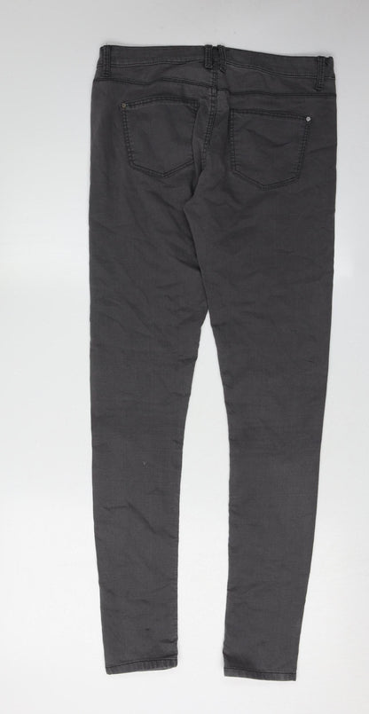 Topshop Women’s Grey Skinny Jeans Size 10 Stretch