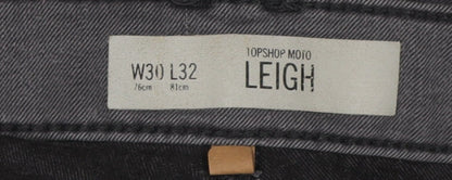 Topshop Women’s Grey Skinny Jeans Size 10 Stretch