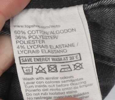 Topshop Women’s Grey Skinny Jeans Size 10 Stretch