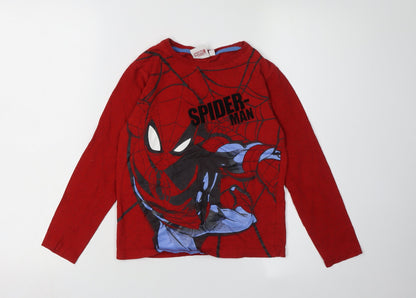 Marvel Boys Spider-Man Red T-Shirt Long Sleeve 8-9 Years