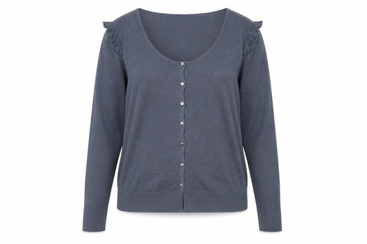 Womens UK Size XL Great Plains Blue Cardigan Jumper