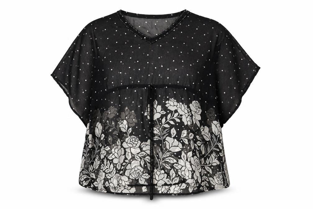 Womens UK Size 20 Classics Black Tunic Blouse