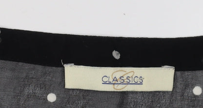 Womens UK Size 20 Classics Black Tunic Blouse