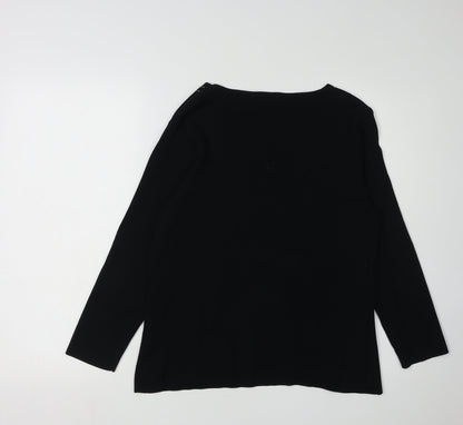 Womens UK Size L Viyella Black Pullover Jumper