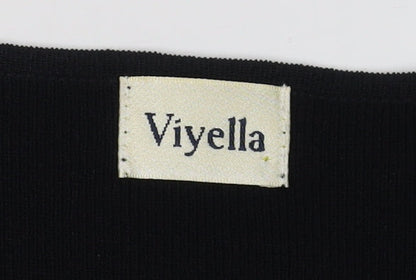 Womens UK Size L Viyella Black Pullover Jumper