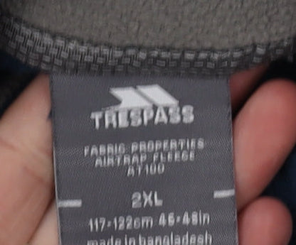 Trespass Men's Blue 2XL Outdoor Fleece Sweatshirt
