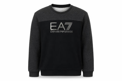 Emporio Armani Boys Black Logo Sweatshirt, 12 Years, Pullover