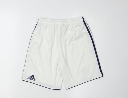 Adidas Boys White Athletic Shorts Size 13-14 Years