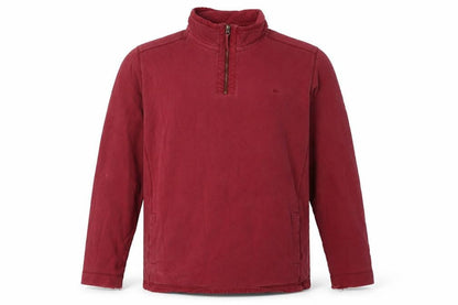 Mens UK Size XL Marks and Spencer Red 1/4 Zip Sweatshirt