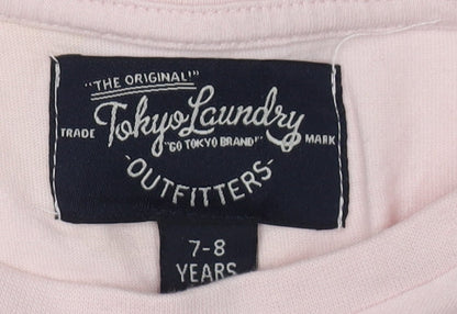 Tokyo Laundry Girls Pink Graphic T-Shirt 7-8 Years