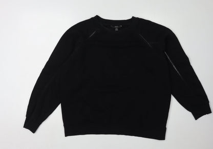 Womens UK Size M NEXT Black Pullover Sweatshirt