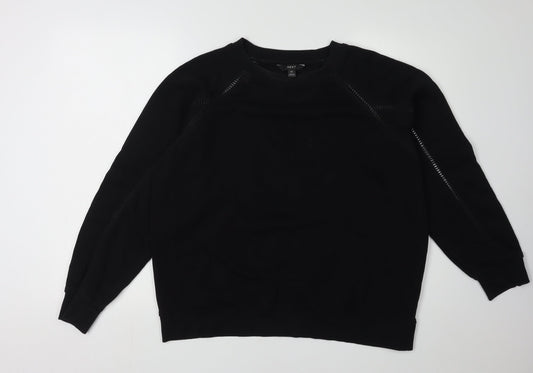Womens UK Size M NEXT Black Pullover Sweatshirt