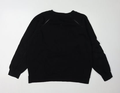 Womens UK Size M NEXT Black Pullover Sweatshirt