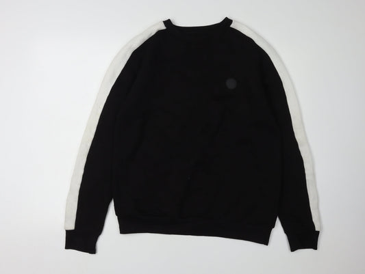 Mens UK Size M Soul Star Black Pullover Sweatshirt