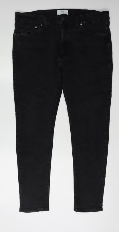 Marks and Spencer Black Slim Skinny Jeans 38