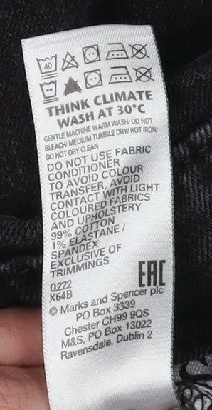 Marks and Spencer Black Slim Skinny Jeans 38