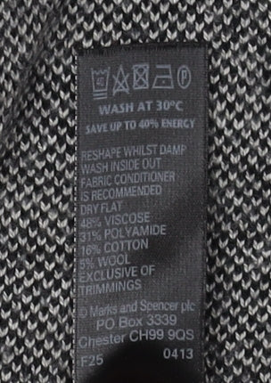 Womens UK Size 14 Marks and Spencer Black Pullover Jumper