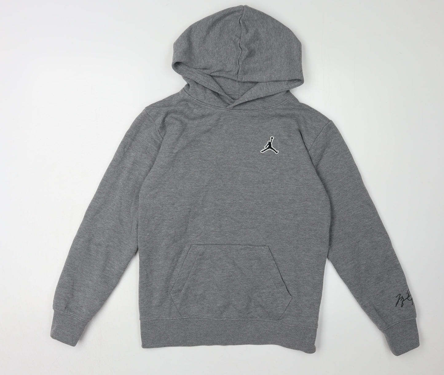 Jordan Boys Grey Hoodie, Logo, Pullover, L
