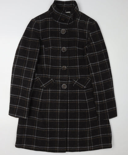 Clockhouse Women's Wool Check Pea Coat, Size 12
