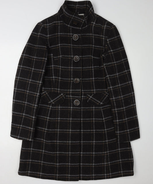 Clockhouse Women's Wool Check Pea Coat, Size 12