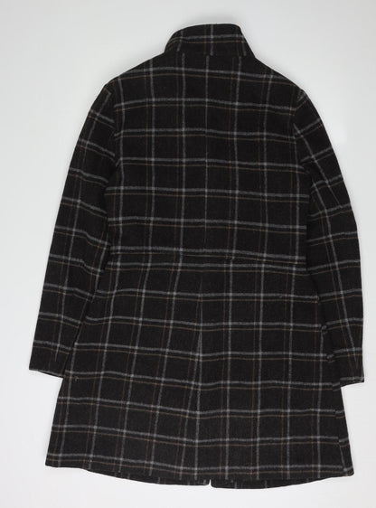 Clockhouse Women's Wool Check Pea Coat, Size 12