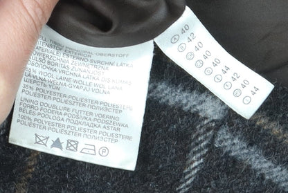 Clockhouse Women's Wool Check Pea Coat, Size 12