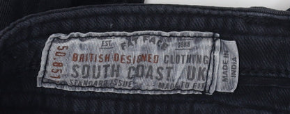 South Coast Men's Black Chino Shorts Size 32