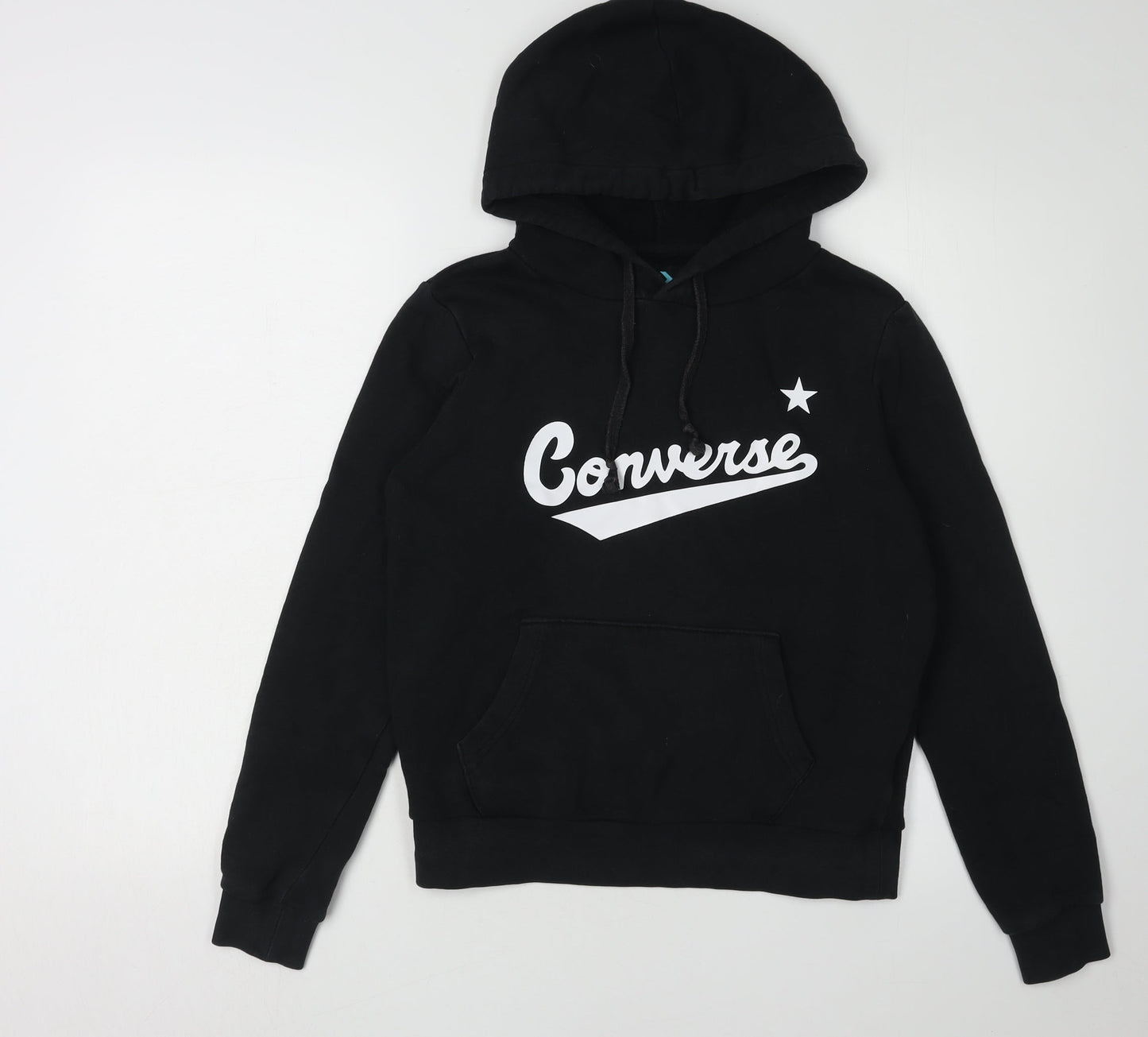 Converse Boys Black Hoodie XS Pullover Logo Casual