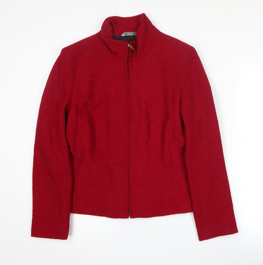 Marks & Spencer Red Wool Jacket, Women, Size 12, Regular Fit