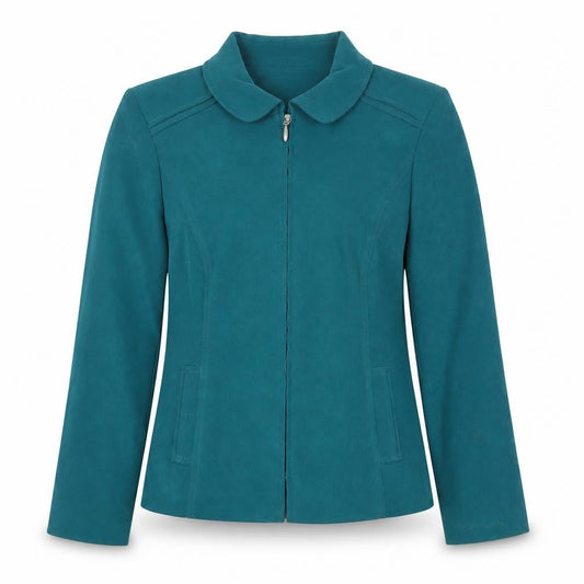 Womens UK Size 14 Classics Green Basic Jacket