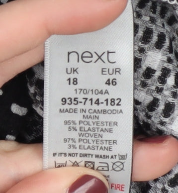 Womens UK Size 18 NEXT Black Basic Blouse