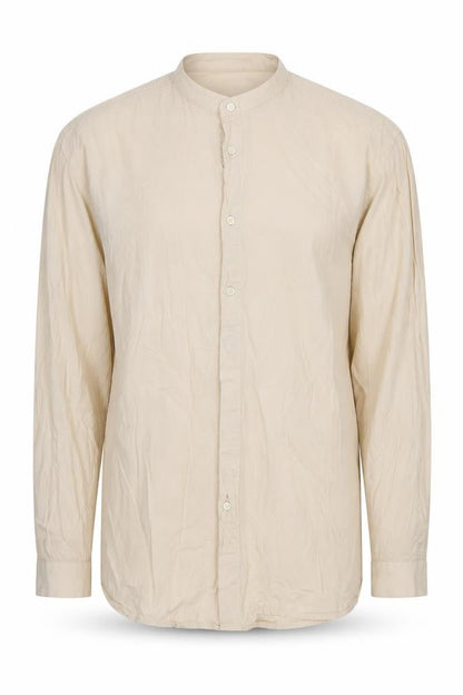 Zara Men's Beige Collared Long Sleeve Shirt XL