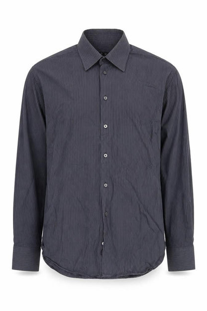 Marks and Spencer Men's Striped Shirt, Grey - Size 42