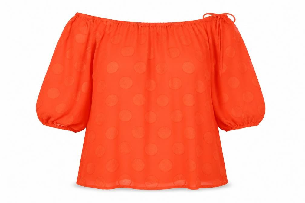 Womens UK Size 14 Marks and Spencer Orange Tunic Blouse