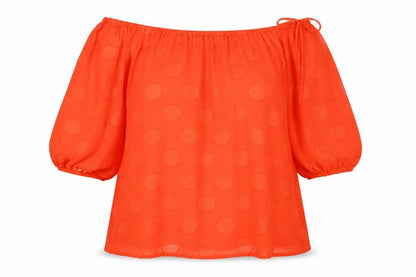 Womens UK Size 14 Marks and Spencer Orange Tunic Blouse