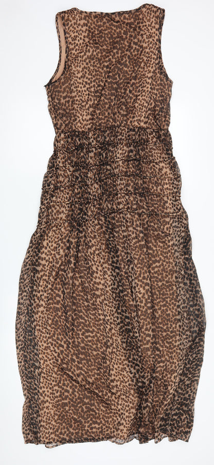 ASOS Women’s Brown Animal Print Sleeveless Dress Size 10