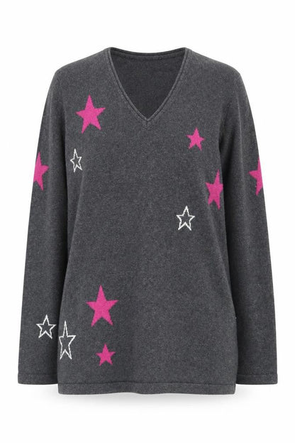 Womens UK Size 12 Marble Grey Pullover Jumper