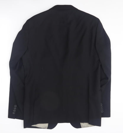 Mens UK Size 42 Topman Regular Black Suit Jacket