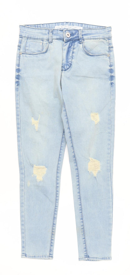 Code Sixtyone Women's Blue Skinny Distressed Jeans Sz 30