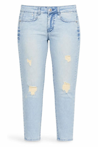 Code Sixtyone Women's Blue Skinny Distressed Jeans Sz 30