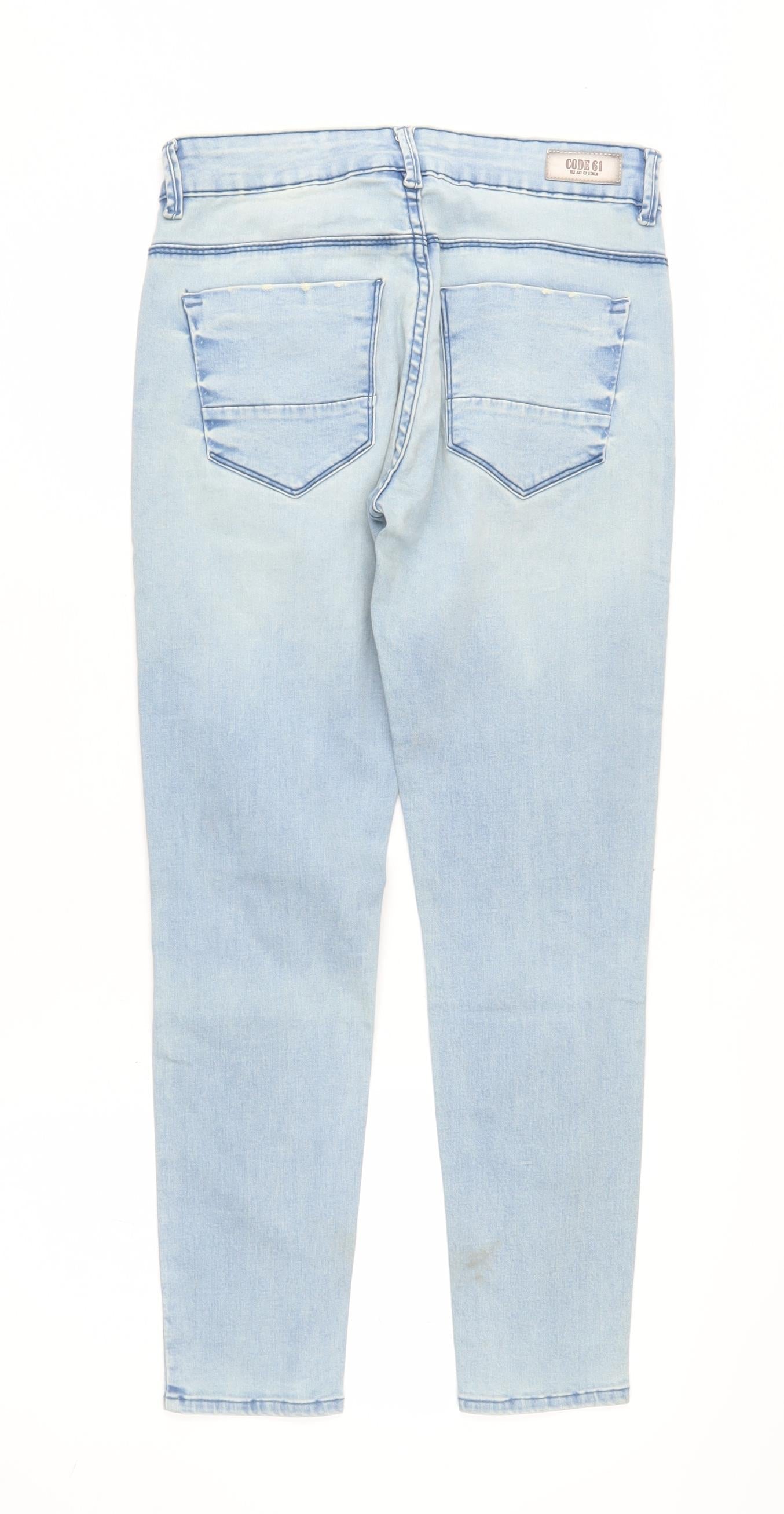 Code Sixtyone Women's Blue Skinny Distressed Jeans Sz 30