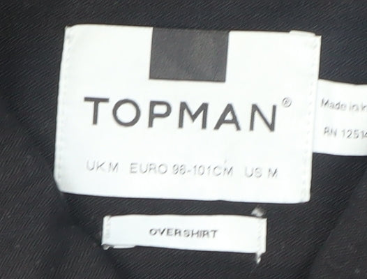 Mens UK Size M Topman Black Basic Jacket
