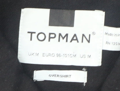 Mens UK Size M Topman Black Basic Jacket