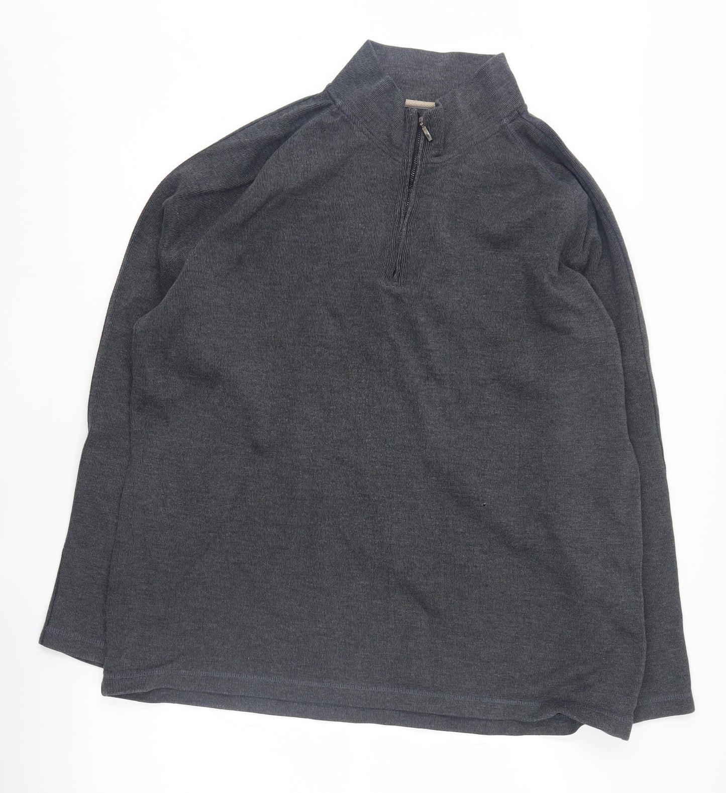 Mens UK Size 3XL Maine New England Grey 1/4 Zip Sweatshirt