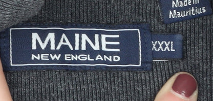 Mens UK Size 3XL Maine New England Grey 1/4 Zip Sweatshirt