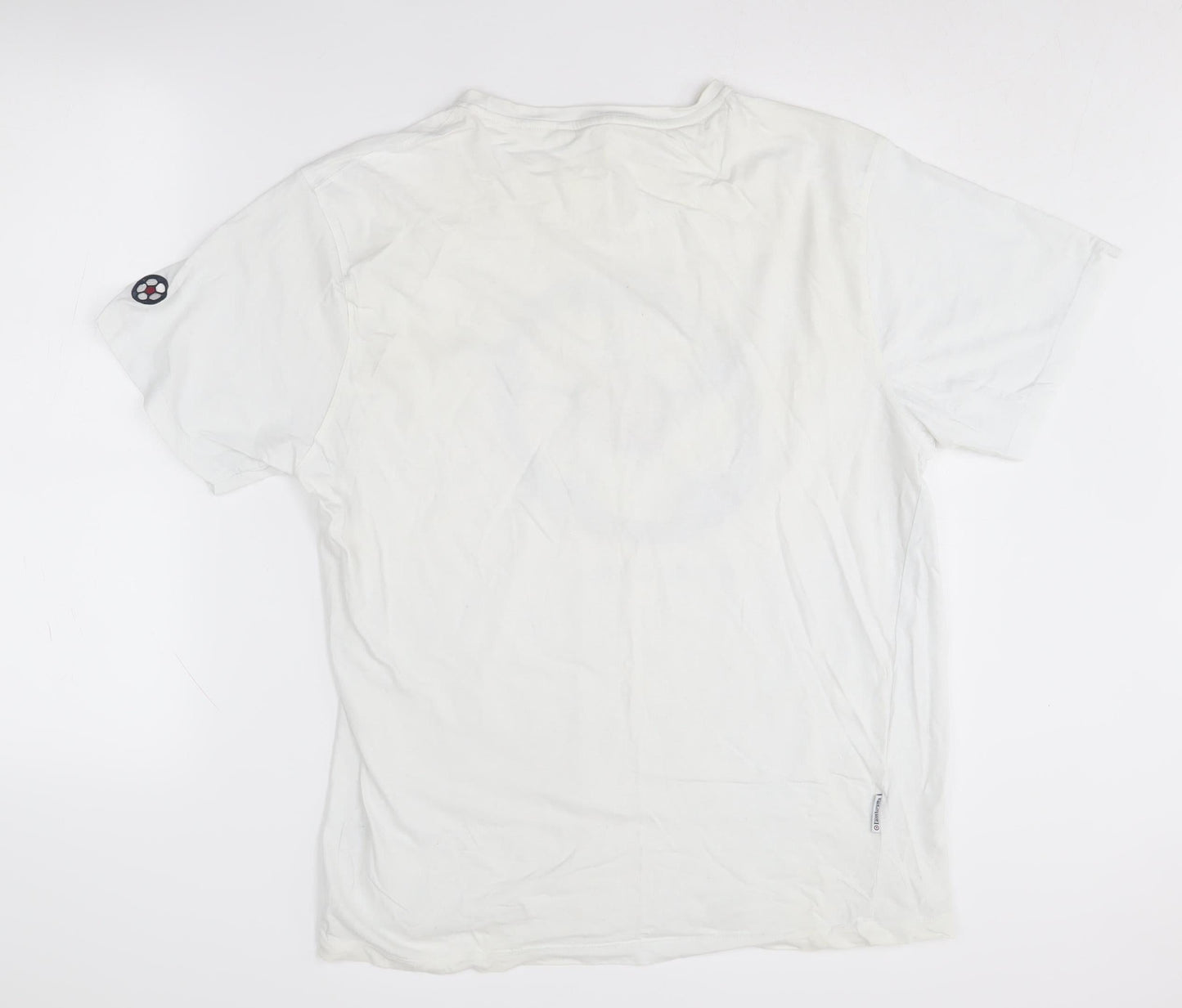 Lambretta Men's White 2XL Football Graphic T-Shirt