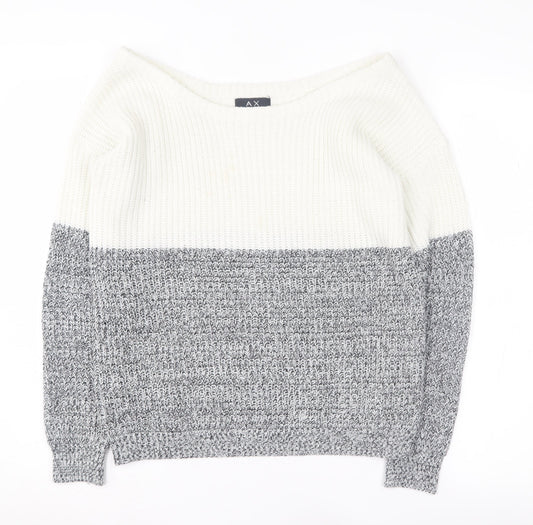 AX Paris Women's Multicoloured Jumper, S, Boat Neck